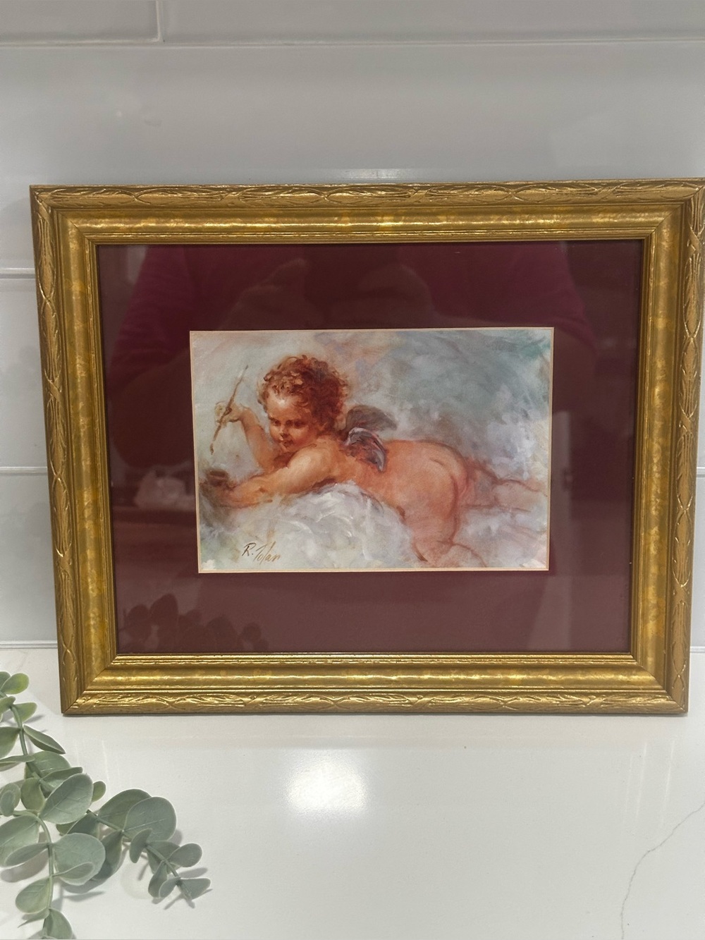 Vintage  Art Print RICHARD JUDSON ZOLAN “Little Angel One” Framed Signed Picture